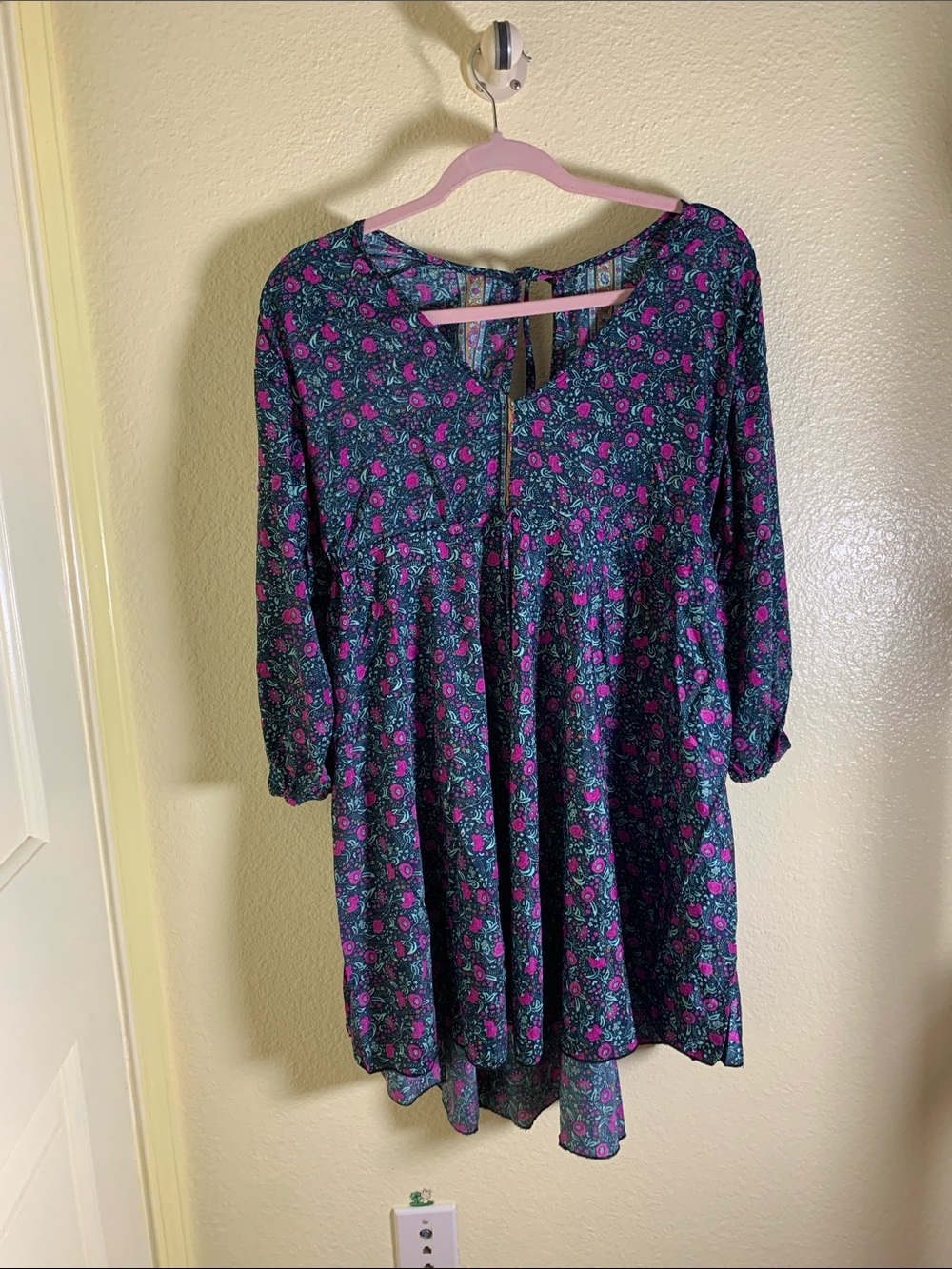 NWOT Karma Highway Boho Floral Mini Dress, Size OS